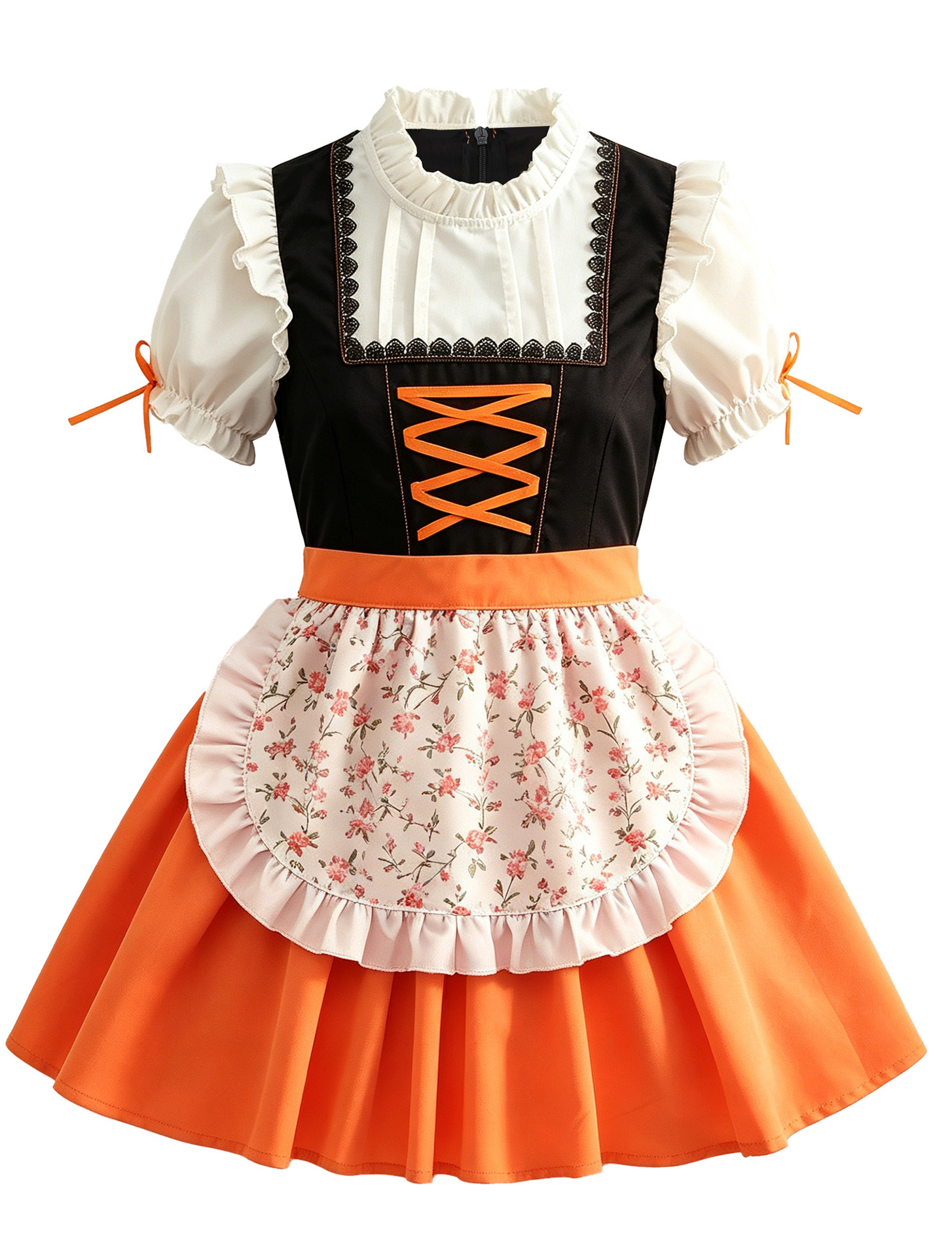 German Oktoberfest Dirndl Dress - Women Farm Maid Costume